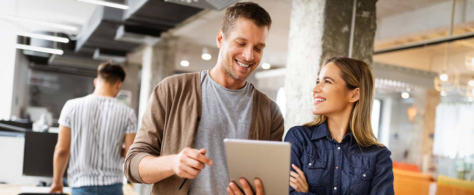 Business people brainstorming and chatting at workplace office Business people brainstorming and chatting at workplace office