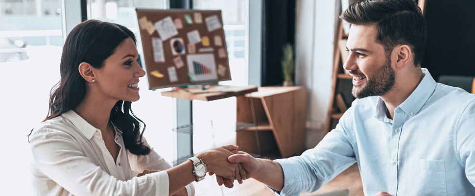 Another project done. Young modern colleagues in smart casual we