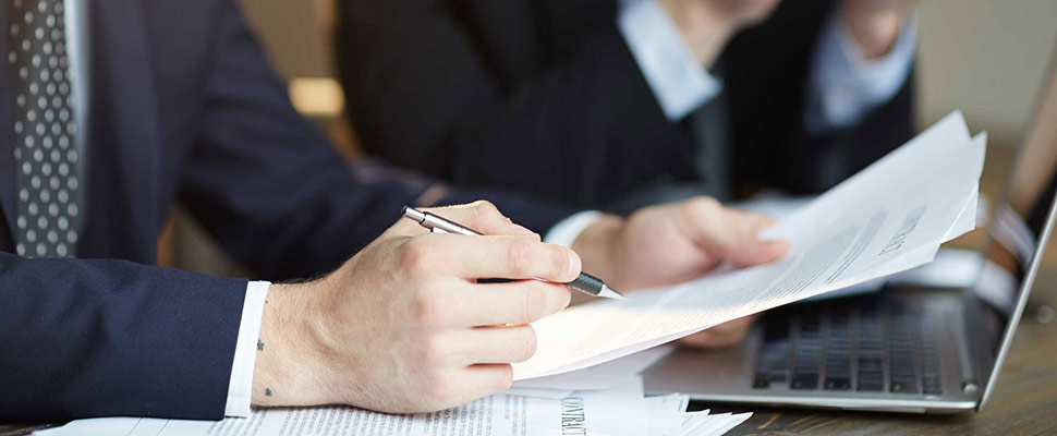 Successful Business Partners Discussing Contract Successful Business Partners Discussing Contract