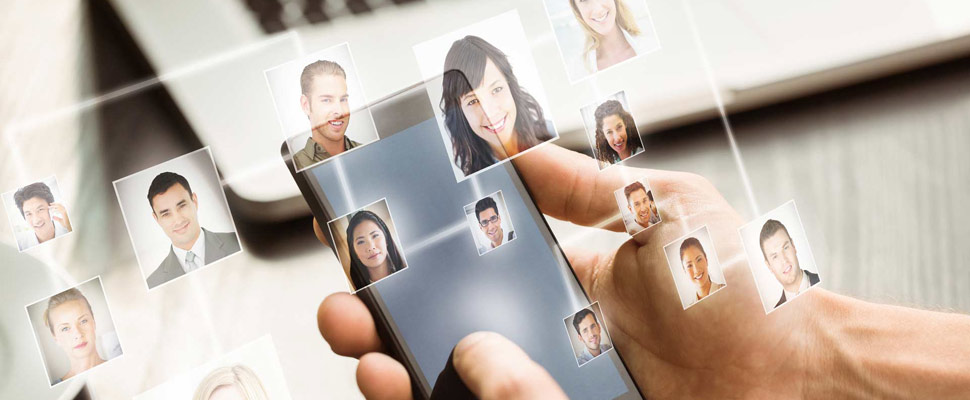 Composite image of smiling portraits Composite image of smiling portraits